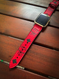 Custom Candy Red Apple Watch Band