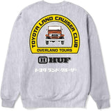 HUF X Toyota Land Cruiser Overland Touring Crewneck Sweatshirt, Ash
