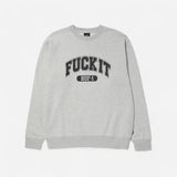 HUF - F*ck It Crewneck - Heather Grey (Size: Small)