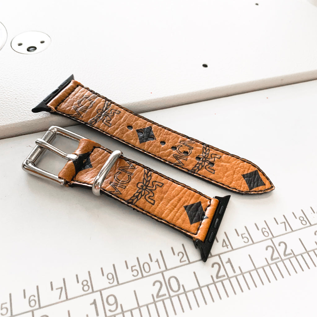 Custom Cognac Apple Watch Band soletopia