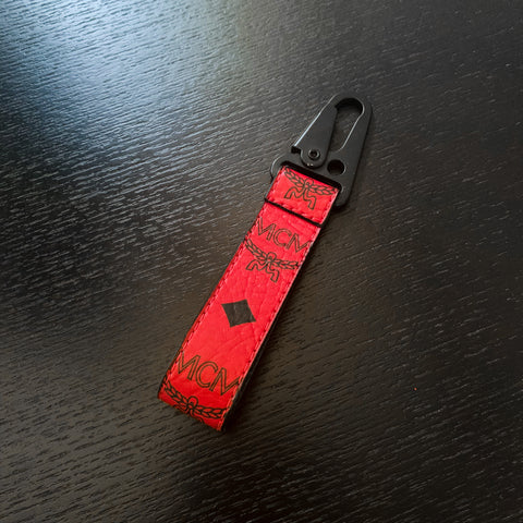 Premium Red Leather Keychain
